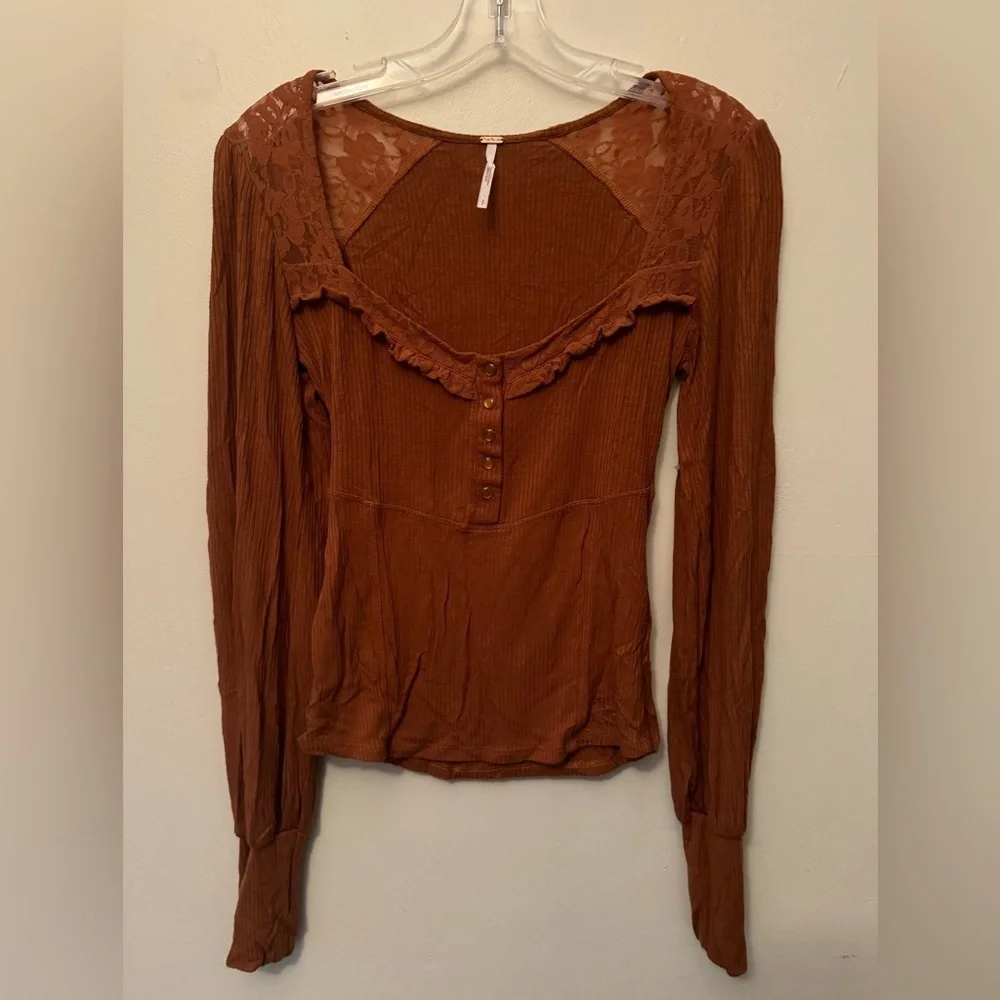 Free People | BABYDOLL GOLDEN YELLOW BLOUSE|  golden rod yellow / orange| small